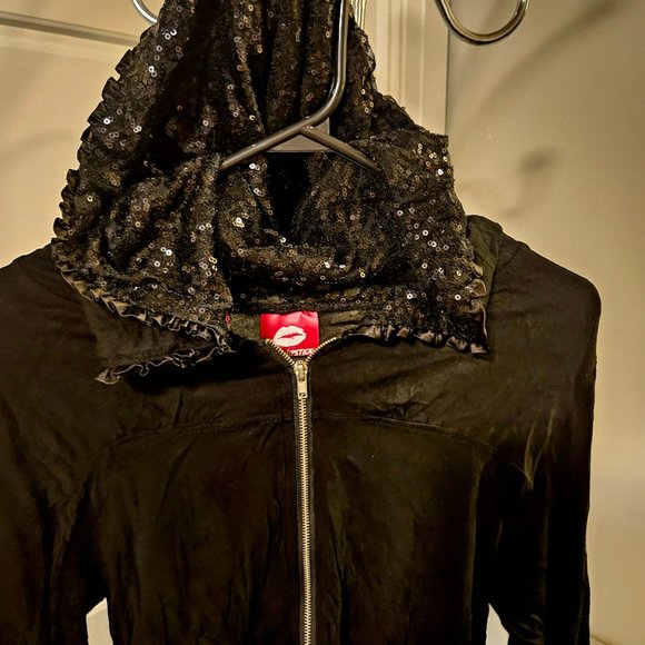 Sequin hoodie crop top - Picture 4 of 6